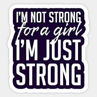 Strong for a Girl Sticker